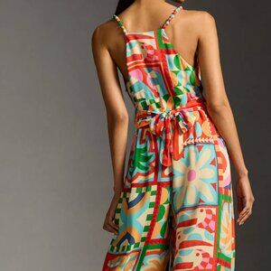 Farm Rio Cutout Colorful Jumpsuit